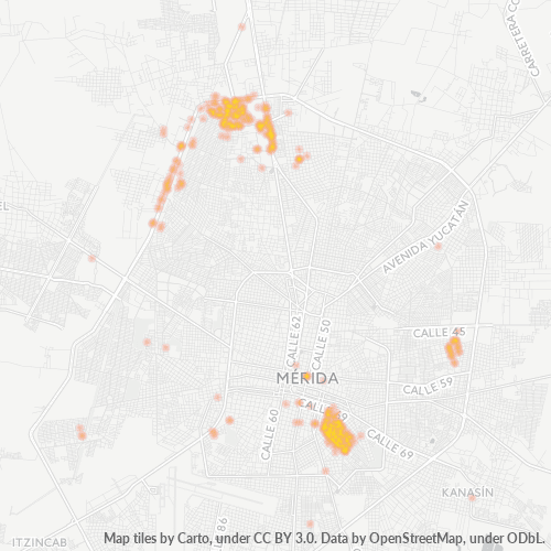 97180 Mapa de calor de densidad empresarial