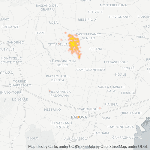Mappa di calore per cap 35018