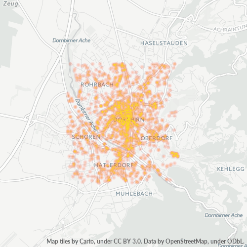 6850 Standortdichte-Heatmap