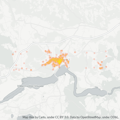 9100 Standortdichte-Heatmap