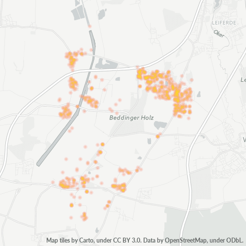 Heatmap für plz 38239
