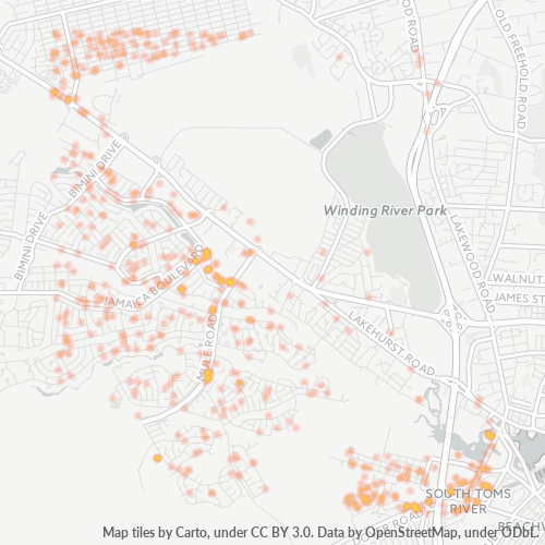 08757 Business Density Heatmap