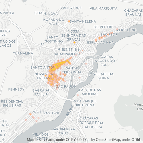 35032-000 Mapa de calor de densidad empresarial