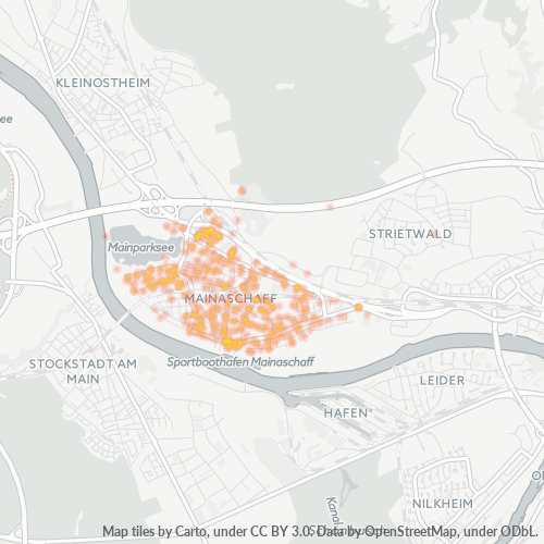 Heatmap für plz 63814