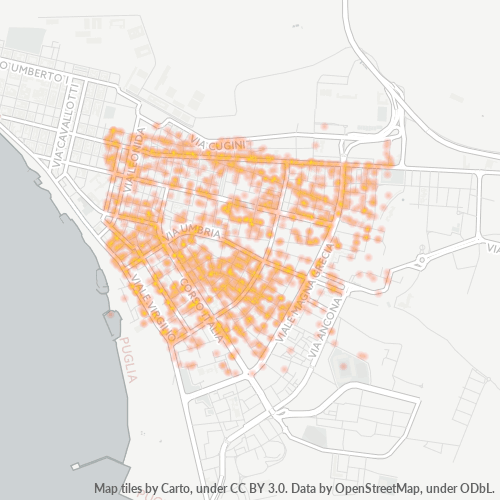 Mappa di calore per cap 74121