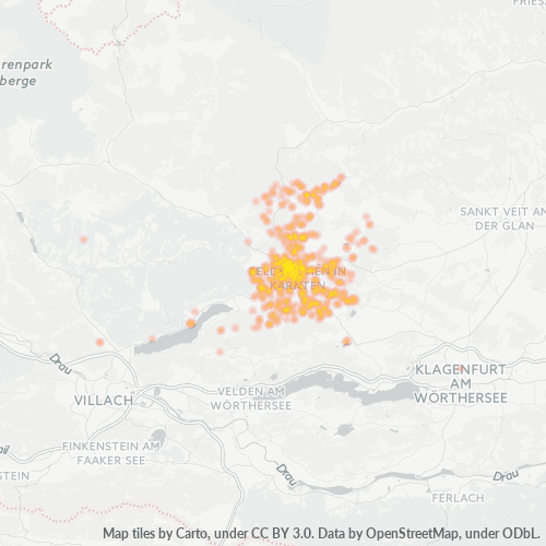 Heatmap für postleitzahl 9560