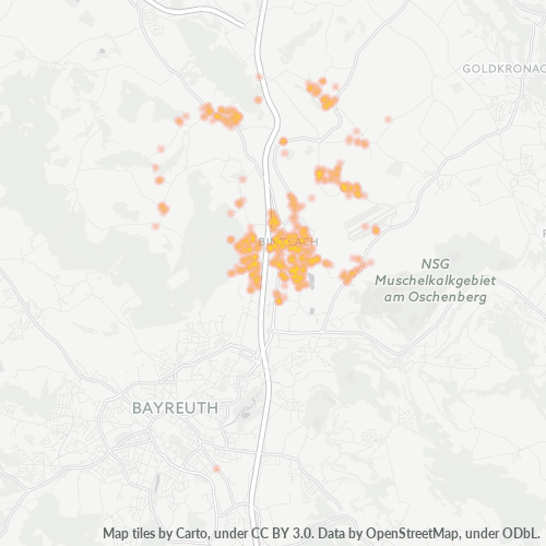 Heatmap für plz 95463