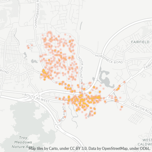 07058 Business Density Heatmap