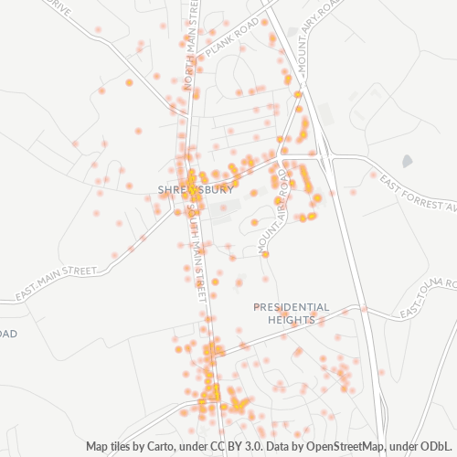 17361 Business Density Heatmap