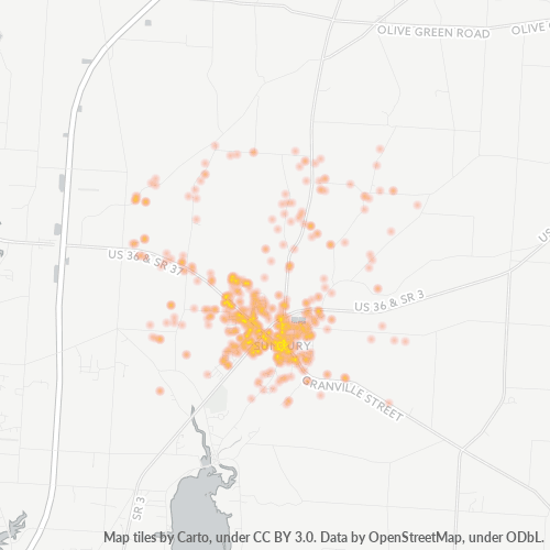 43074 Business Density Heatmap