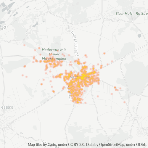 Heatmap für plz 33154