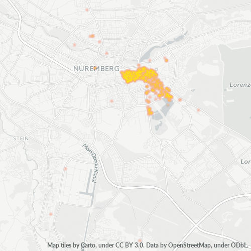 Heatmap für plz 90478