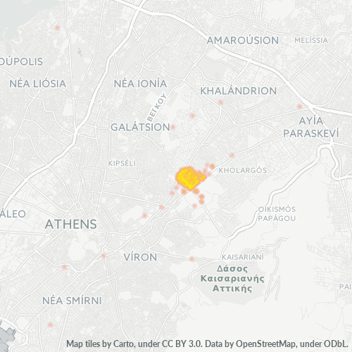 115 25 Χάρτης θερμότητας πυκνότητας επιχείρησης
