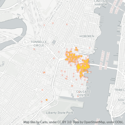 07310 Business Density Heatmap