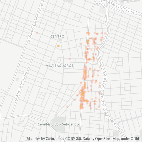 08676-000 Mapa de calor de densidad empresarial