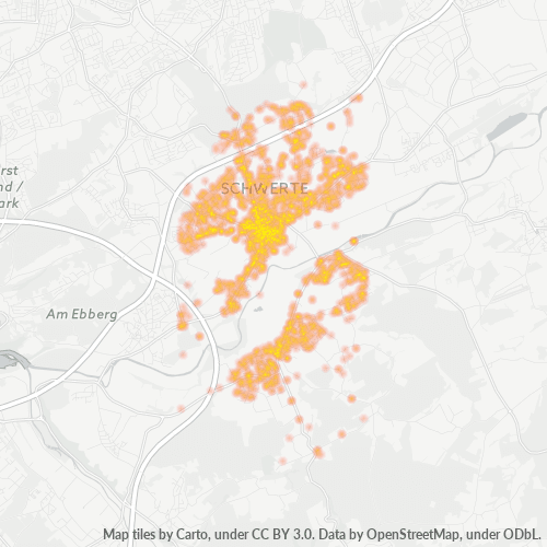 Heatmap für plz 58239
