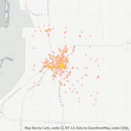 53050 Business Density Heatmap