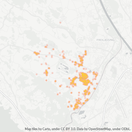 Heatmap für plz 83404