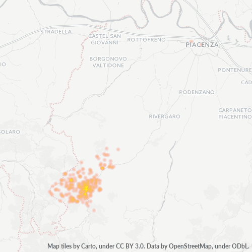 Mappa di calore per cap 29022