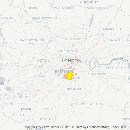 SW4 Business Density Heatmap