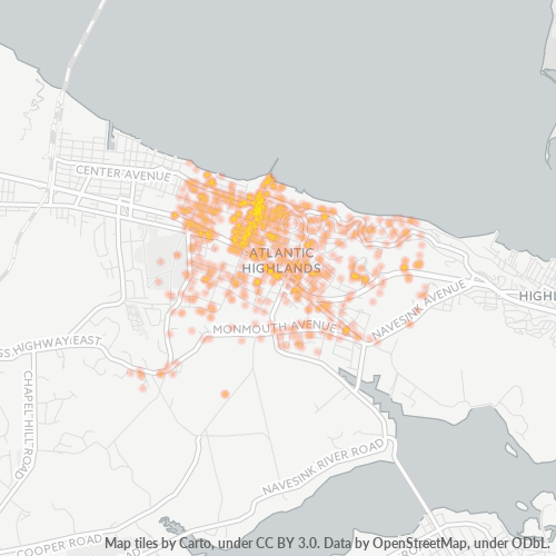 07716 Business Density Heatmap