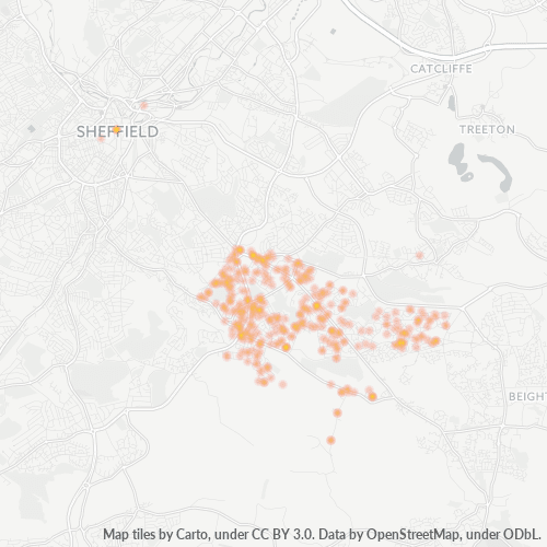 Heatmap for postal code S12