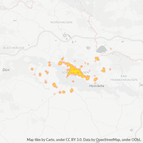 Heatmap für plz 99706