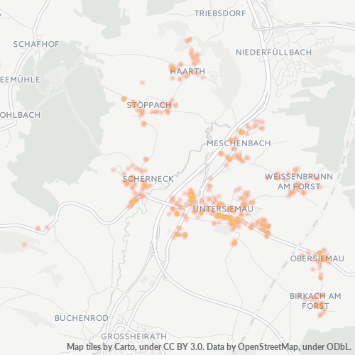 Heatmap für plz 96253