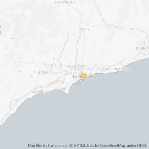 43002 Mapa de calor de densidad empresarial