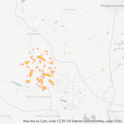 Heatmap für plz 06198