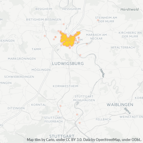 Heatmap für plz 71691