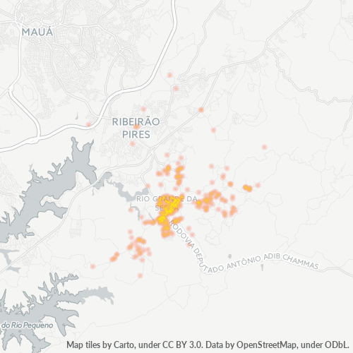 09450-000 Mapa de calor de densidad empresarial