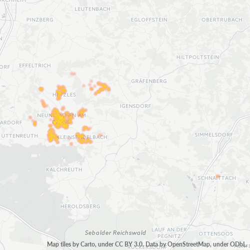Heatmap für plz 91077