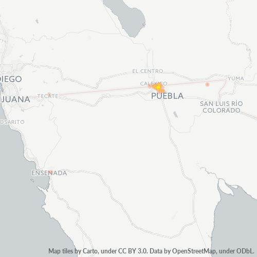 21270 Mapa de calor de densidad empresarial