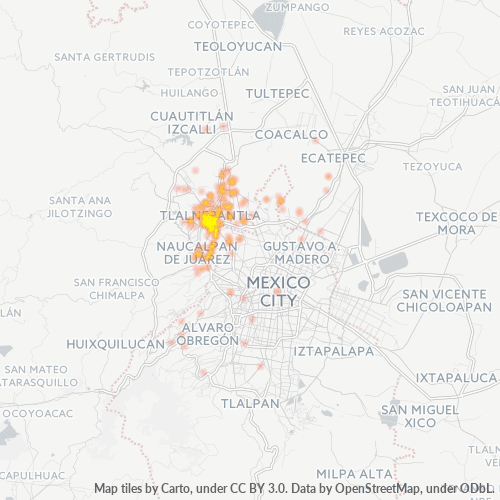 54080 Mapa de calor de densidad empresarial