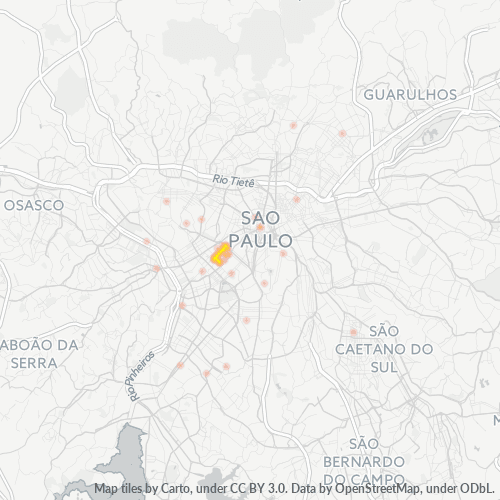 01411-000 Mapa de calor de densidad empresarial