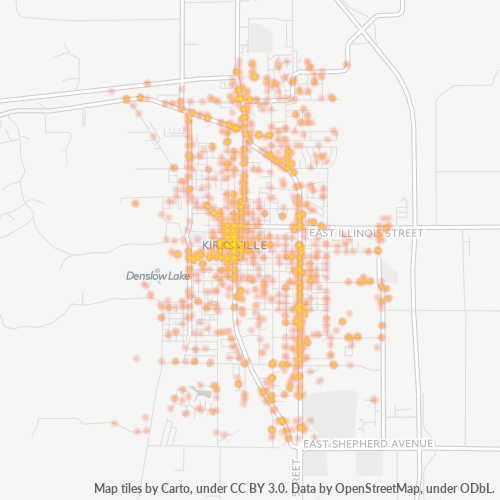 63501 Business Density Heatmap