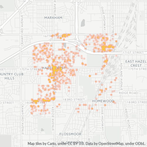 60429 Business Density Heatmap