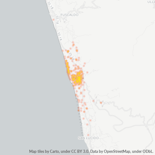 Mappa di calore per cap 87027