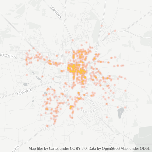 42-202 Mapa intensywności działalności gospodarczej