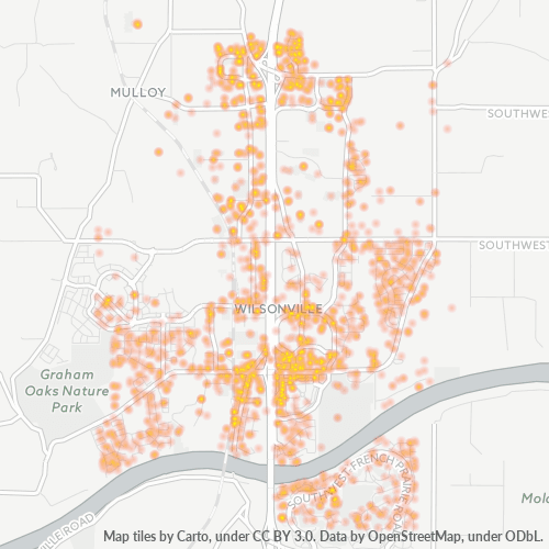 97070 Business Density Heatmap