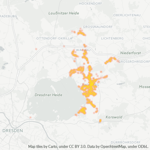 Heatmap für plz 01454