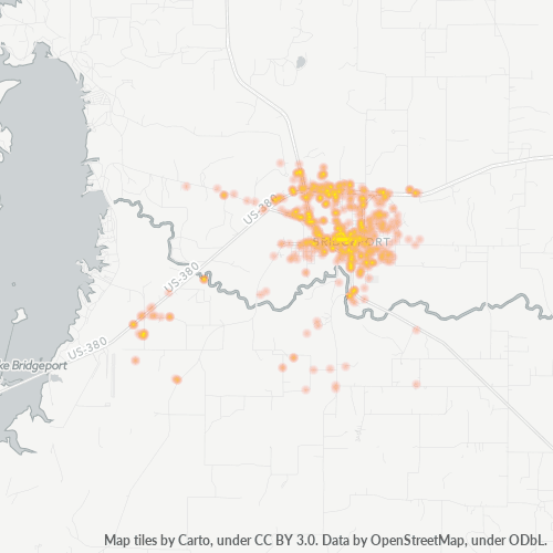 76426 Business Density Heatmap