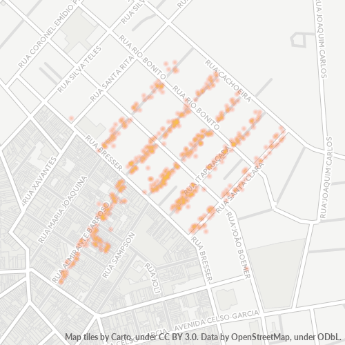 03025-000 Mapa de calor de densidad empresarial