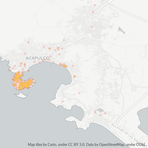 39390 Mapa de calor de densidad empresarial