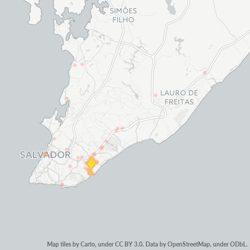 41770-000 Mapa de calor de densidad empresarial