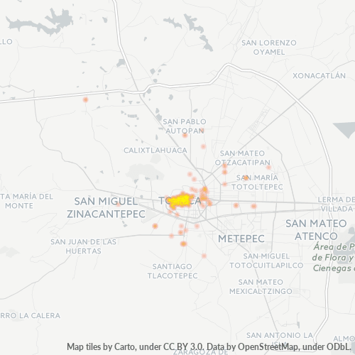 50080 Mapa de calor de densidad empresarial