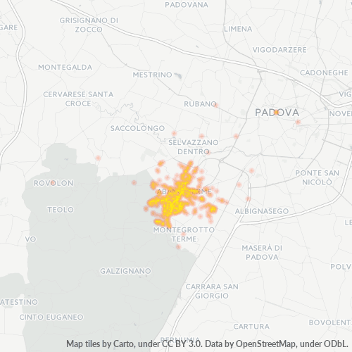 35031 Mappa di concentrazione per la densità di aziende