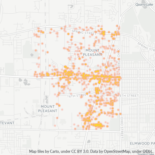 53406 Business Density Heatmap