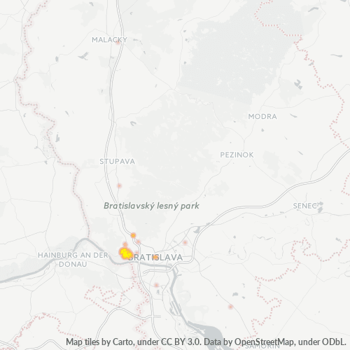 841 05 Teplotná mapa obchodnej hustoty